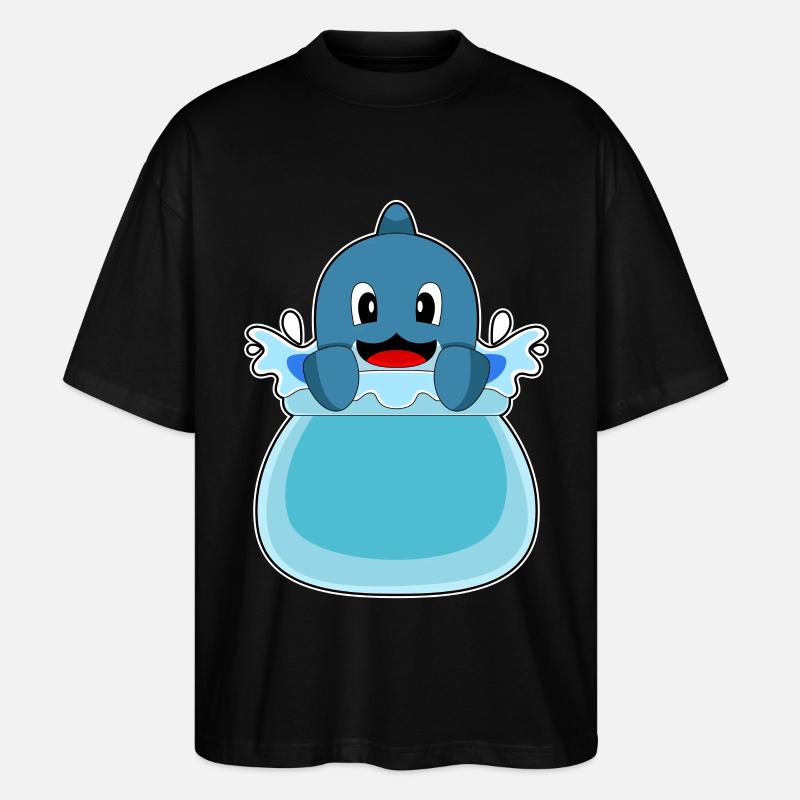 Aquarium des dauphins - T-shirt bio Blaster 2.0 coupe oversize Stanley/Stella Unisexe - noir