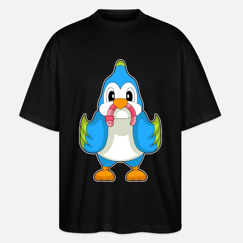Papagei Wurm - Stanley/Stella Oversized Unisex Bio T-Shirt Blaster 2.0 - Schwarz