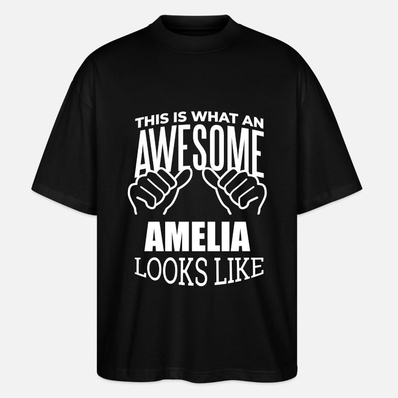 Amelia - Stanley/Stella Oversized Unisex Bio T-Shirt Blaster 2.0 - Schwarz