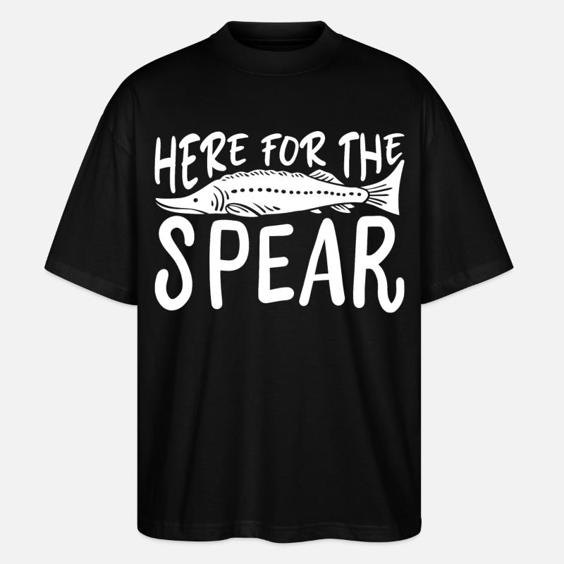 Here for the spear - Stanley/Stella Oversized Unisex Organic T-shirt Blaster 2.0 - black