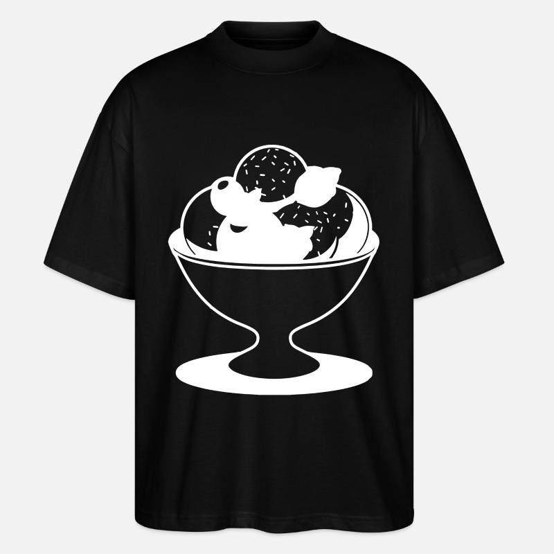 Dessin de coupe glacée - T-shirt bio Blaster 2.0 coupe oversize Stanley/Stella Unisexe - noir