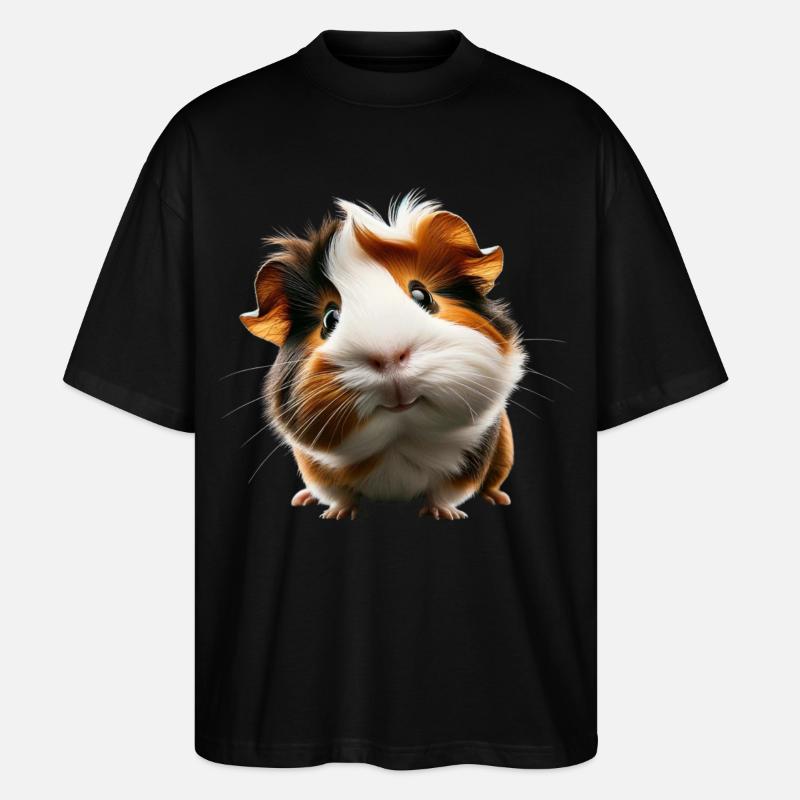 Adorable design de cochon d’Inde - T-shirt bio Blaster 2.0 coupe oversize Stanley/Stella Unisexe - noir