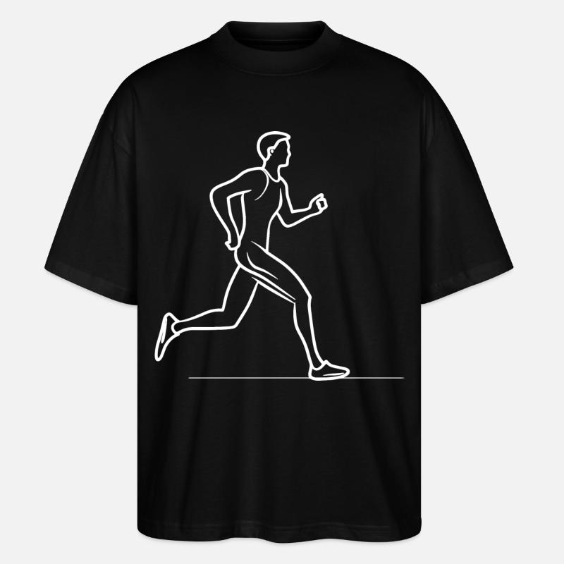 Jogger Skizze - Stanley/Stella Oversized Unisex Bio T-Shirt Blaster 2.0 - Schwarz