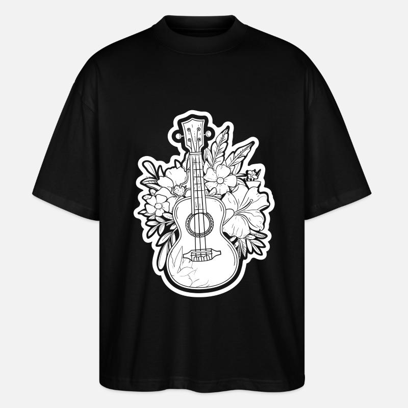 Ukulele Comic Look - Stanley/Stella Oversized Unisex Bio T-Shirt Blaster 2.0 - Schwarz