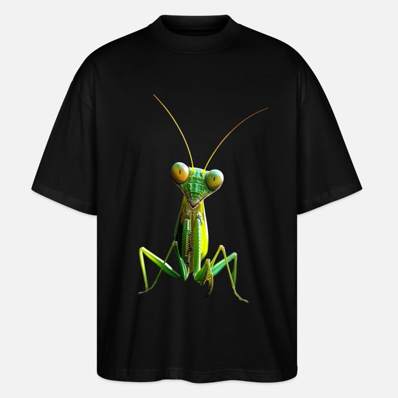 Gottesanbeterin Praying Mantis Liebe Fangschrecken - Stanley/Stella Oversized Unisex Bio T-Shirt Blaster 2.0 - Schwarz