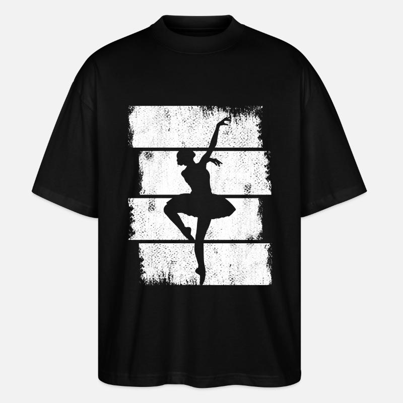 Dessin de danseuse de ballet - T-shirt bio Blaster 2.0 coupe oversize Stanley/Stella Unisexe - noir