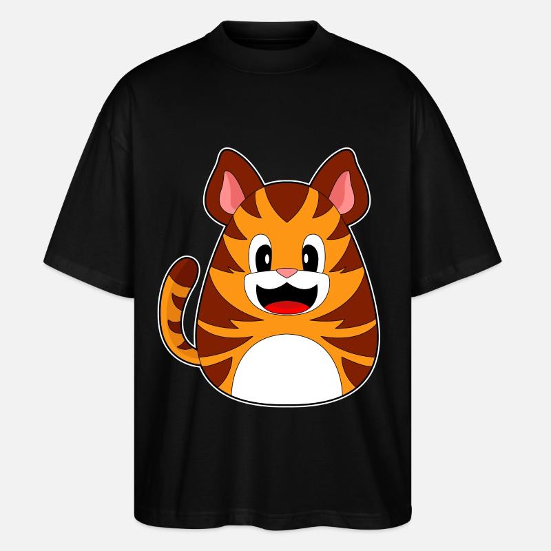 Tiger Ostern Osterei - Stanley/Stella Oversized Unisex Bio T-Shirt Blaster 2.0 - Schwarz