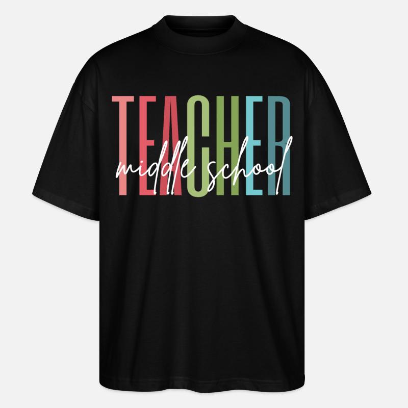 Cadeau d’enseignant de collège - T-shirt bio Blaster 2.0 coupe oversize Stanley/Stella Unisexe - noir