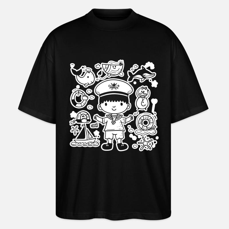 Little Sailor Comic Look - Stanley/Stella Oversized Unisex Organic T-shirt Blaster 2.0 - black