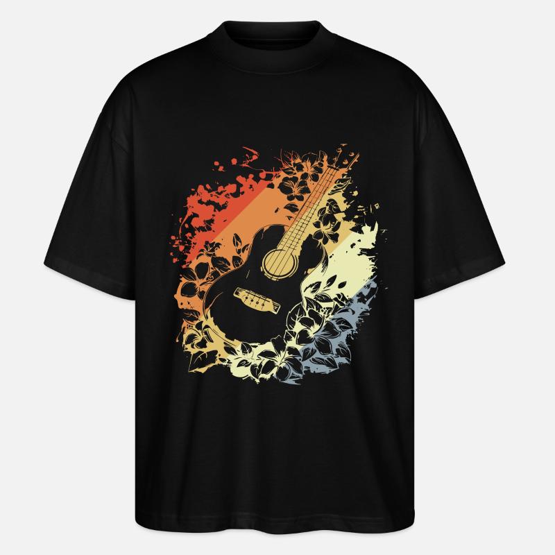 Ukulele Comic Look - Stanley/Stella Oversized Unisex Bio T-Shirt Blaster 2.0 - Schwarz