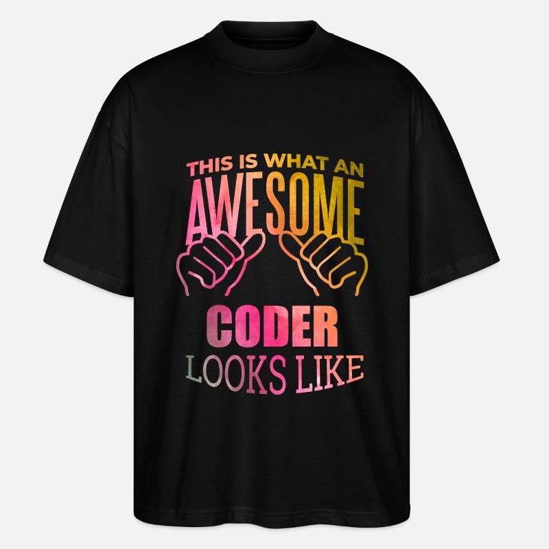 codage - T-shirt bio Blaster 2.0 coupe oversize Stanley/Stella Unisexe - noir