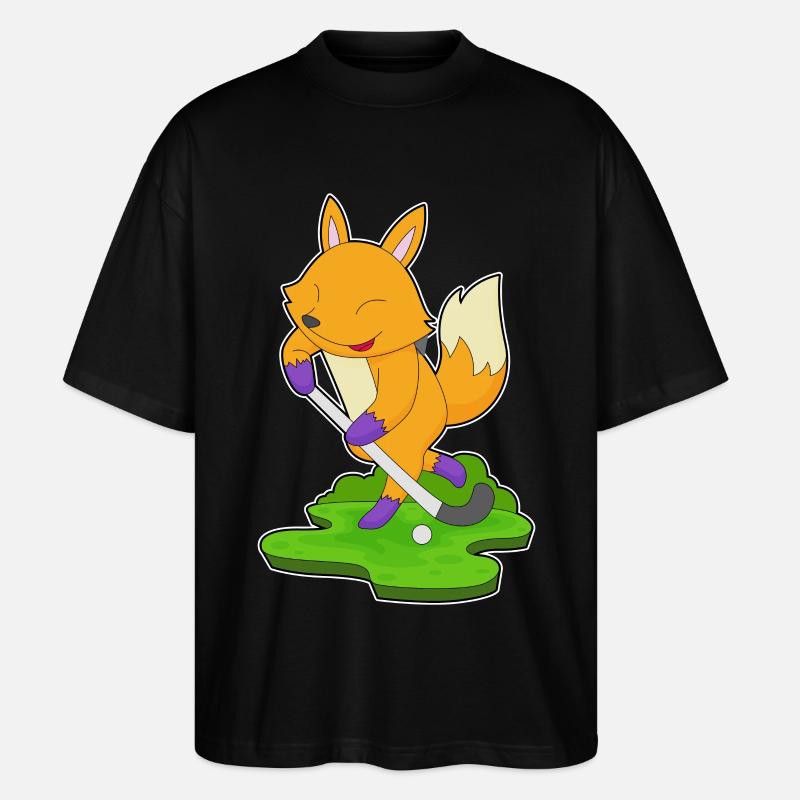 Fuchs Feldhockey Feldhockeyschläger - Stanley/Stella Oversized Unisex Bio T-Shirt Blaster 2.0 - Schwarz