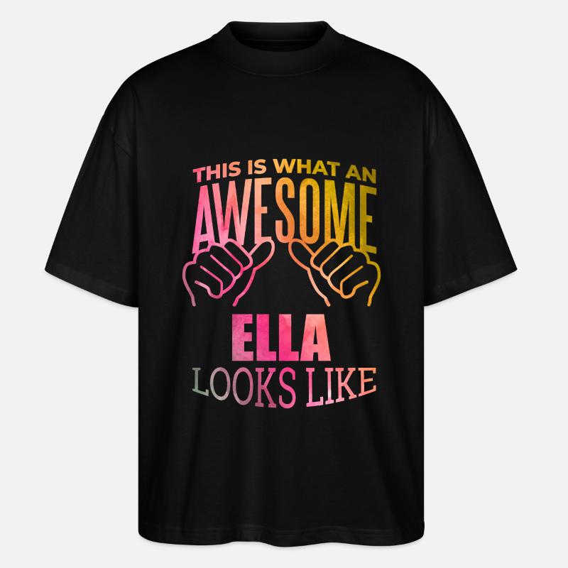 Ella - Stanley/Stella Oversized Unisex Bio T-Shirt Blaster 2.0 - Schwarz