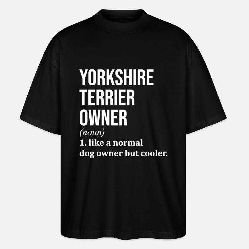 Yorkshire Terrier - Stanley/Stella Oversized Unisex Organic T-shirt Blaster 2.0 - black