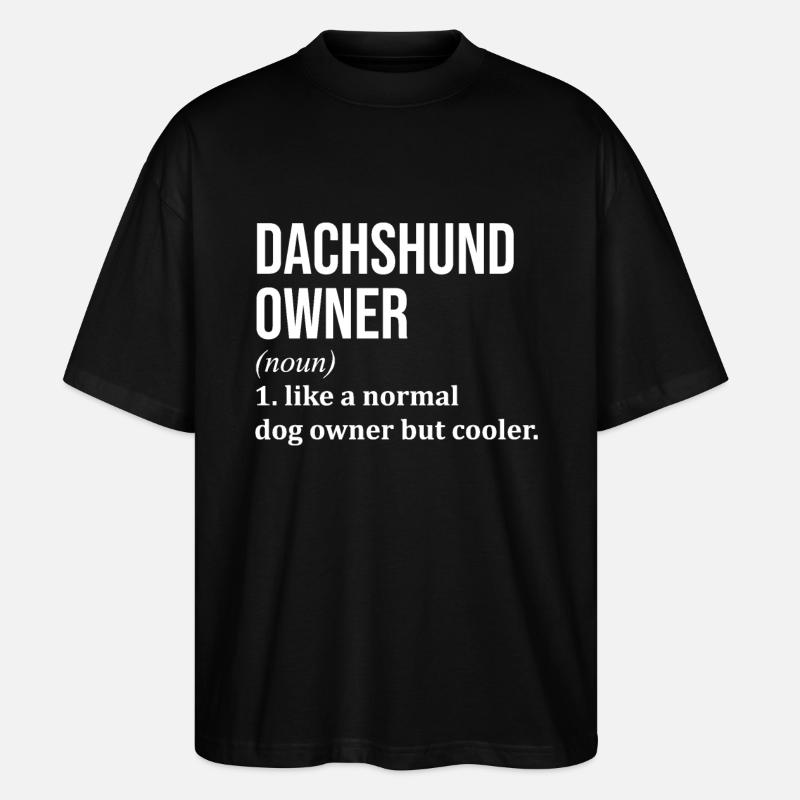 Dackel - Stanley/Stella Oversized Unisex Bio T-Shirt Blaster 2.0 - Schwarz