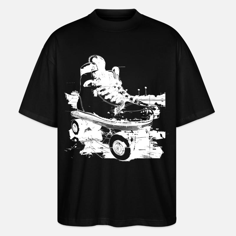 Rollerskates Grafik - Stanley/Stella Oversized Unisex Bio T-Shirt Blaster 2.0 - Schwarz