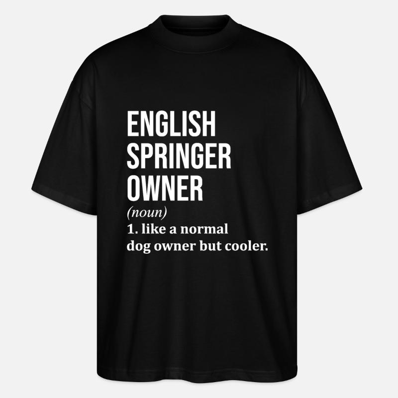 English Springer - Stanley/Stella Oversized Unisex Bio T-Shirt Blaster 2.0 - Schwarz
