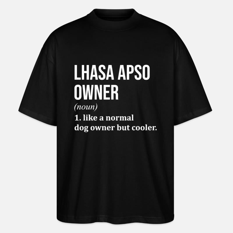 Lhasa Apso - Stanley/Stella Oversized Unisex Bio T-Shirt Blaster 2.0 - Schwarz