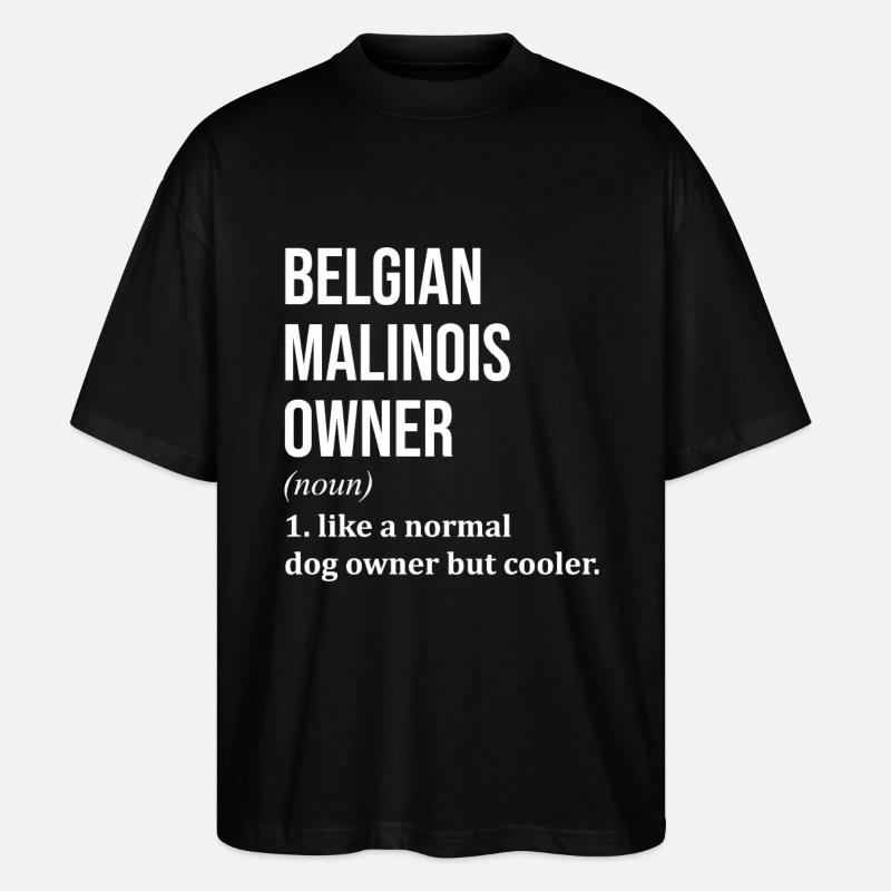 Belgischer Malinois - Stanley/Stella Oversized Unisex Bio T-Shirt Blaster 2.0 - Schwarz