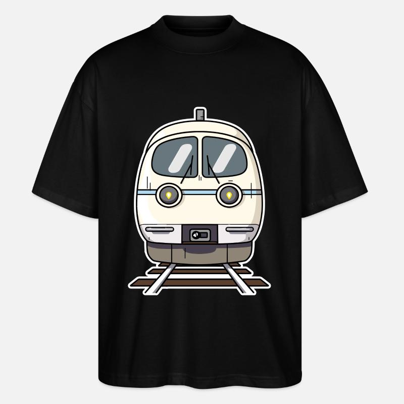Train Style de dessin animé - T-shirt bio Blaster 2.0 coupe oversize Stanley/Stella Unisexe - noir