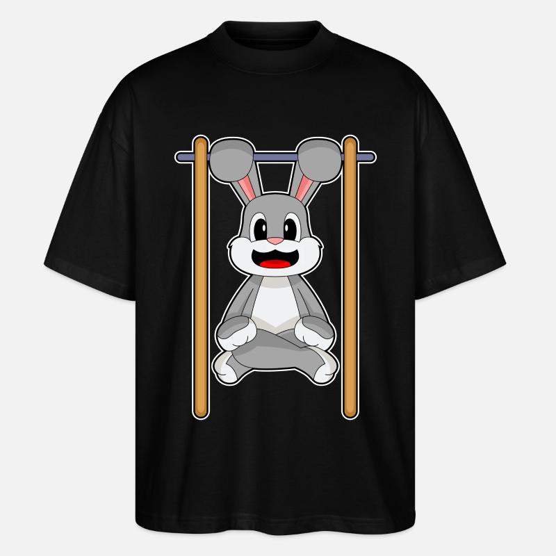 Bunny Bodybuilder Tractions Musculation - T-shirt bio Blaster 2.0 coupe oversize Stanley/Stella Unisexe - noir