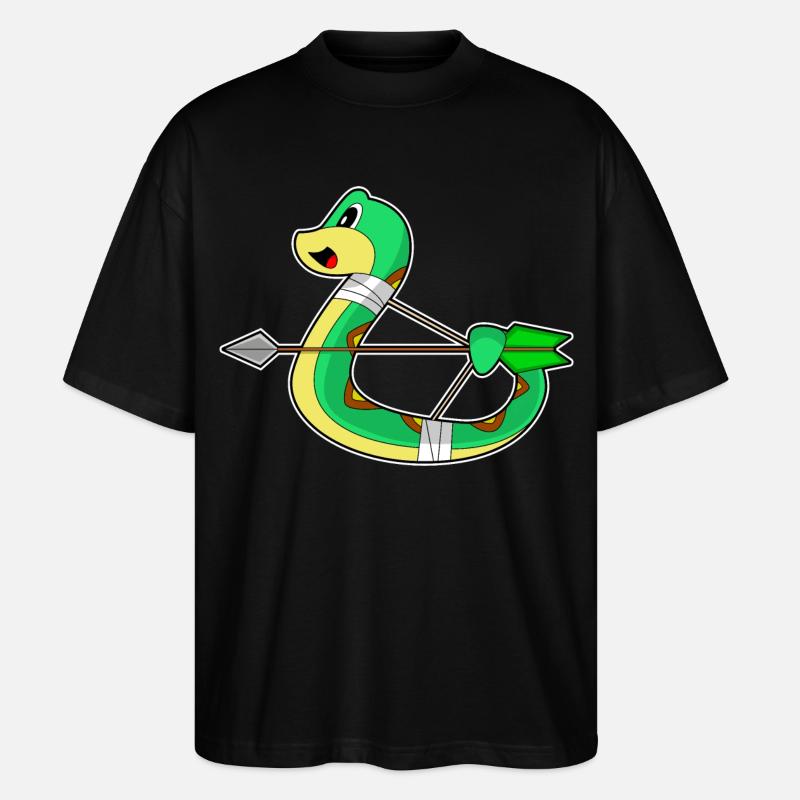 Schlange Bogenschütze Bogen - Stanley/Stella Oversized Unisex Bio T-Shirt Blaster 2.0 - Schwarz