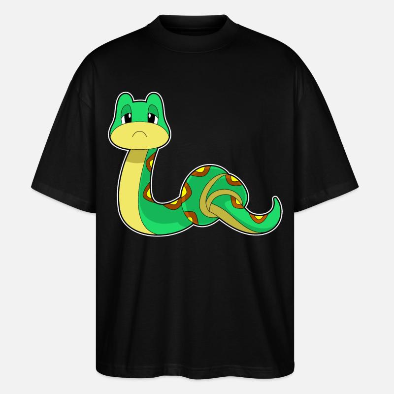 Schlange mit Knoten - Stanley/Stella Oversized Unisex Bio T-Shirt Blaster 2.0 - Schwarz