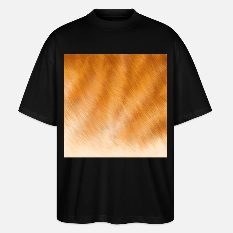Fourrure de chat rouge - T-shirt bio Blaster 2.0 coupe oversize Stanley/Stella Unisexe - noir
