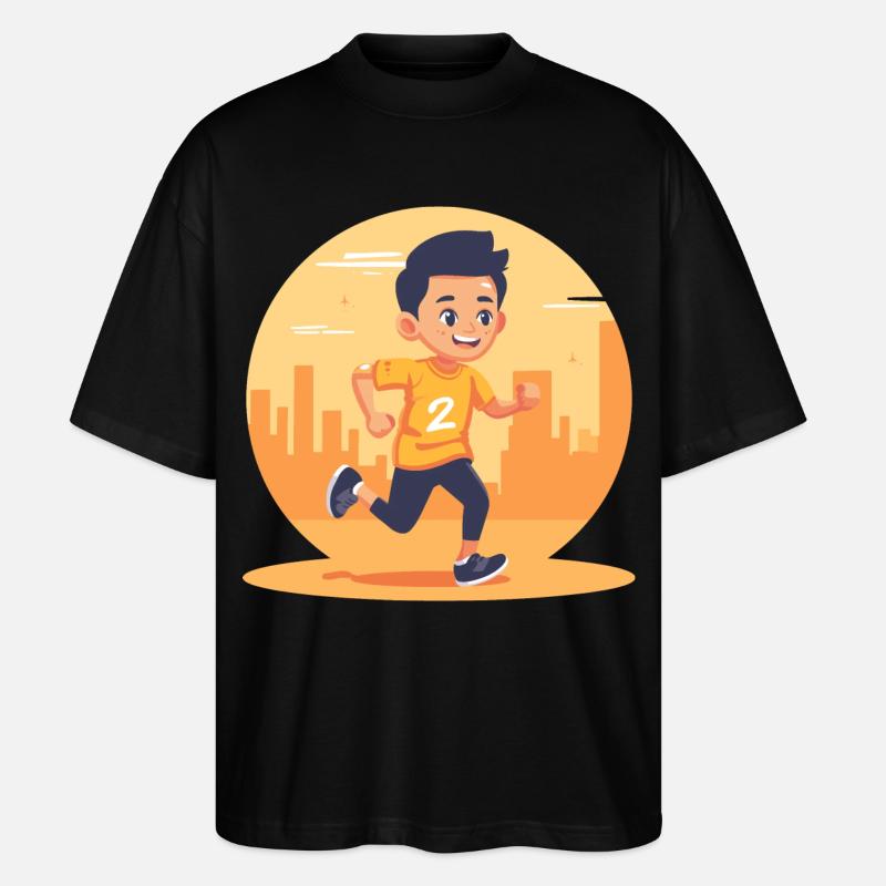 Marathon Junge Grafik - Stanley/Stella Oversized Unisex Bio T-Shirt Blaster 2.0 - Schwarz