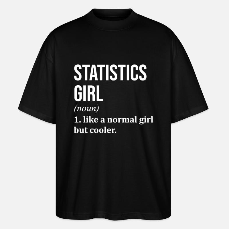 Statistik - Stanley/Stella Oversized Unisex Bio T-Shirt Blaster 2.0 - Schwarz