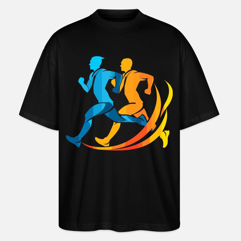 Jogger Comic Look - Stanley/Stella Oversized Unisex Bio T-Shirt Blaster 2.0 - Schwarz