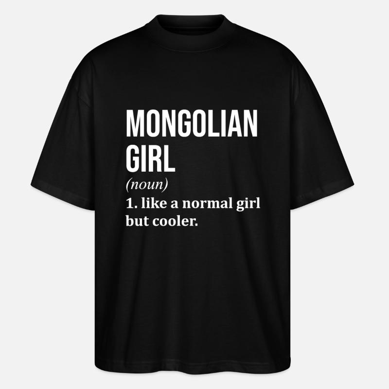 Mongolei - Stanley/Stella Oversized Unisex Bio T-Shirt Blaster 2.0 - Schwarz