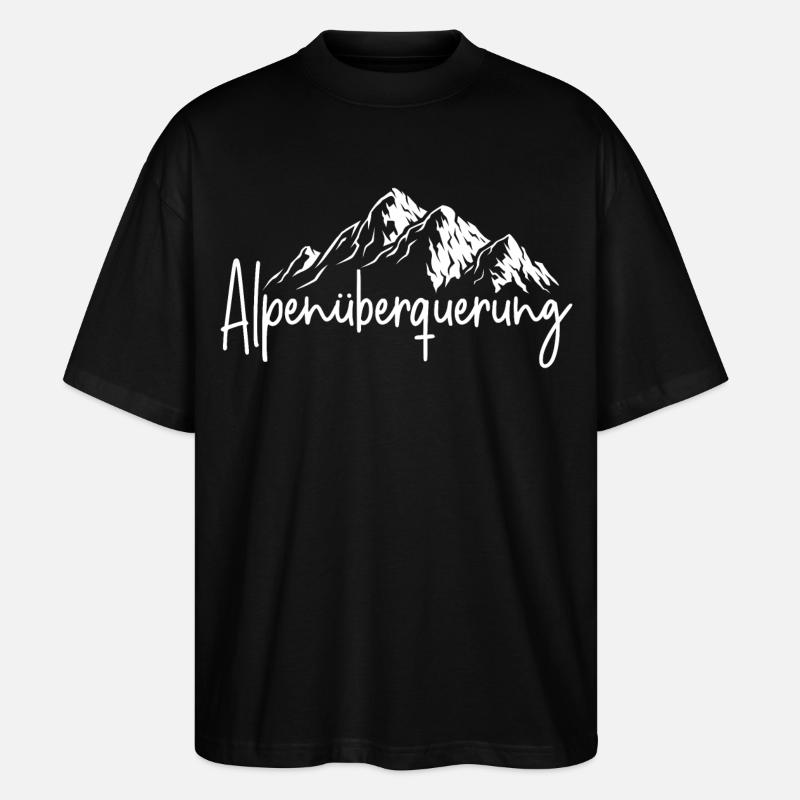 Alpenüberquerung - Stanley/Stella Oversized Unisex Bio T-Shirt Blaster 2.0 - Schwarz