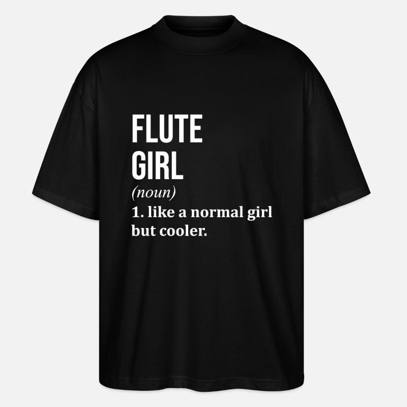 Flöte - Stanley/Stella Oversized Unisex Bio T-Shirt Blaster 2.0 - Schwarz