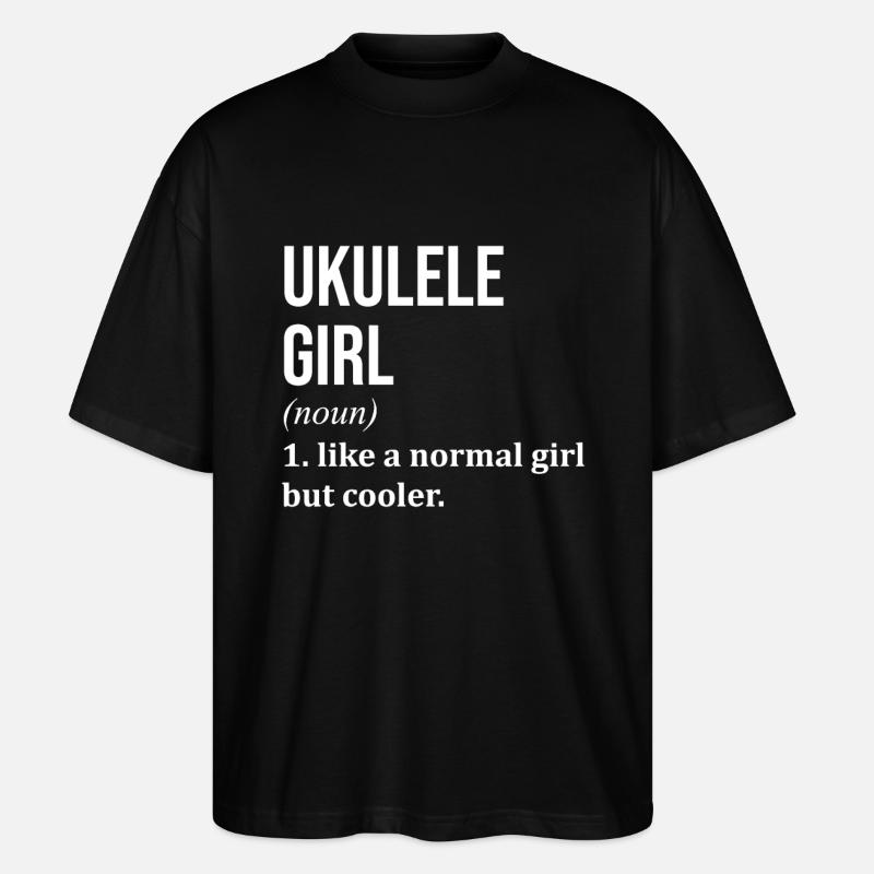 Ukulele - Stanley/Stella Oversized Unisex Bio T-Shirt Blaster 2.0 - Schwarz