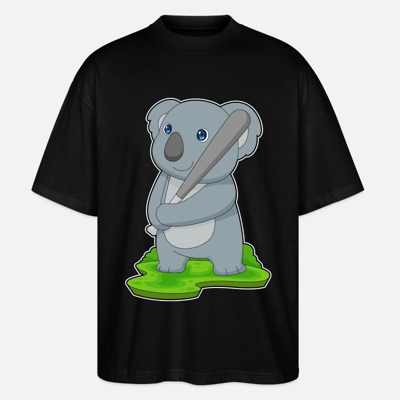 Koala Baseball Batte de Baseball - T-shirt bio Blaster 2.0 coupe oversize Stanley/Stella Unisexe - noir
