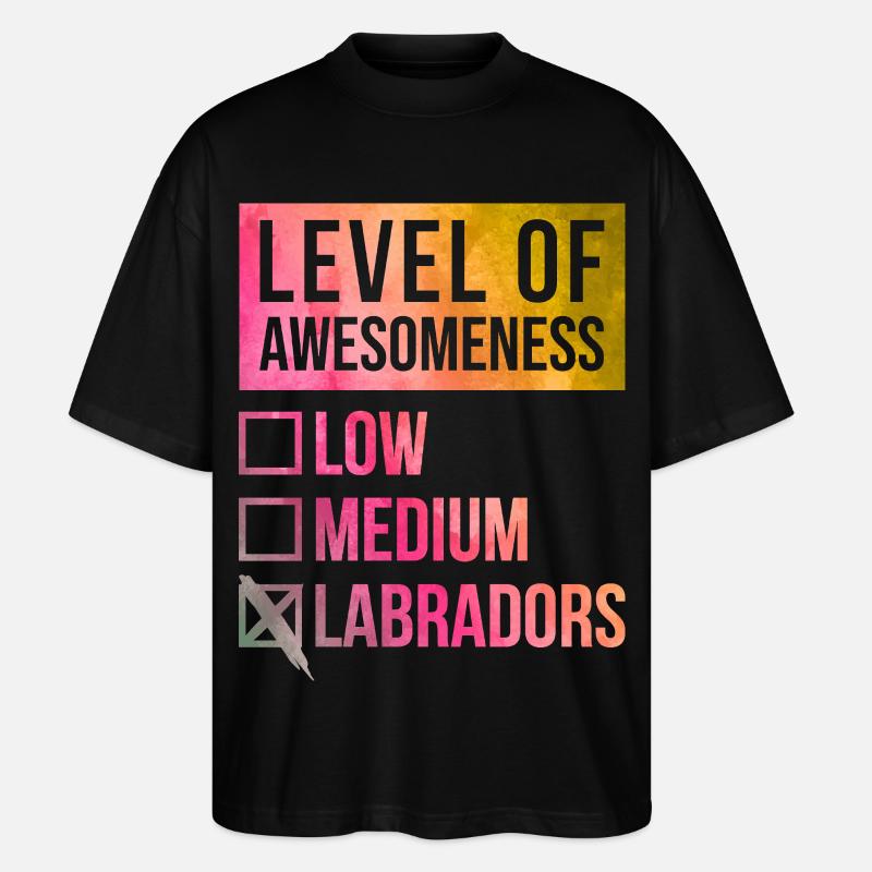 Labrador - Stanley/Stella Oversized Unisex Bio T-Shirt Blaster 2.0 - Schwarz