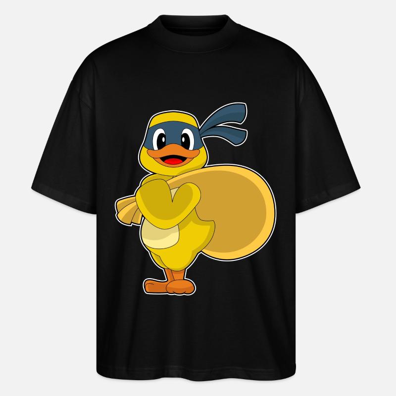 Sac de bandit canard - T-shirt bio Blaster 2.0 coupe oversize Stanley/Stella Unisexe - noir