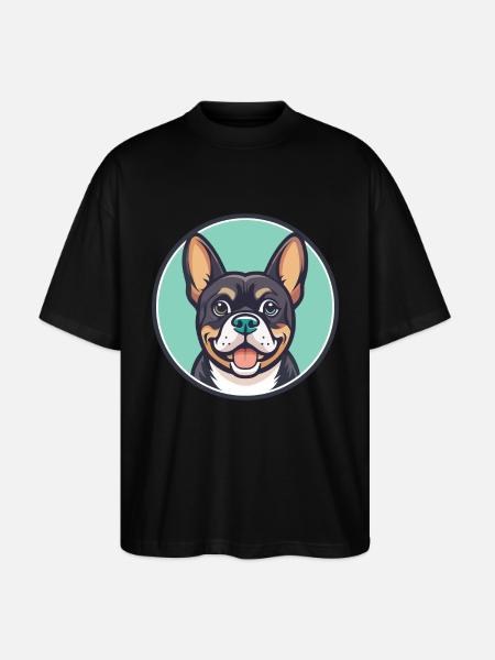 Cao De Castro Laboreiro Race Chien Dessin Animé Kawaii - T-shirt bio Blaster 2.0 coupe oversize Stanley/Stella Unisexe - noir