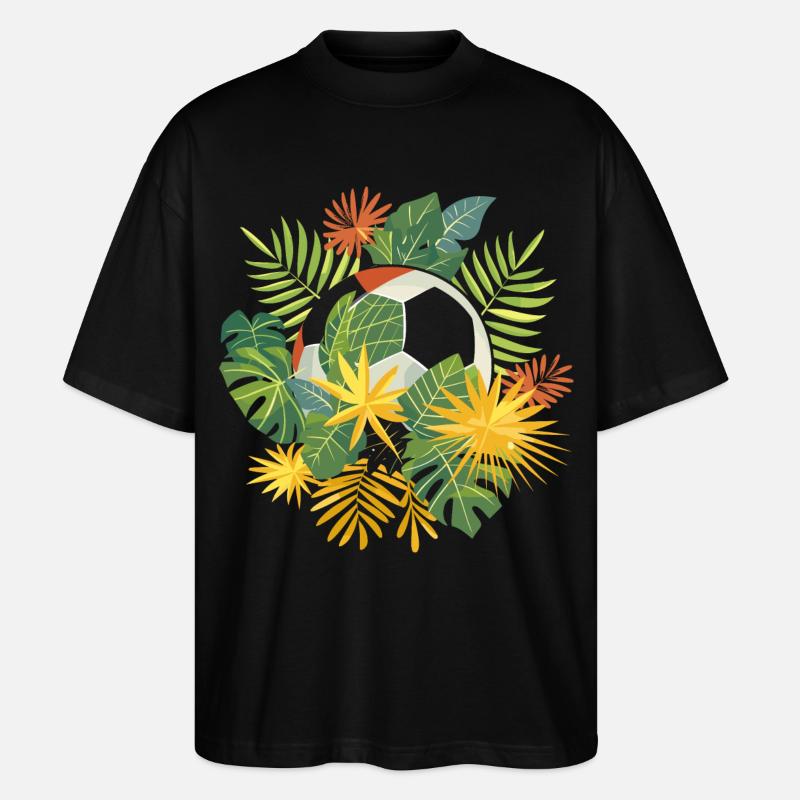 Fußball Comic - Stanley/Stella Oversized Unisex Bio T-Shirt Blaster 2.0 - Schwarz