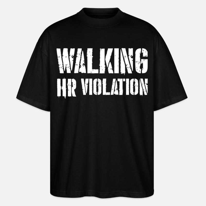 Walking HR Verstoß - Stanley/Stella Oversized Unisex Bio T-Shirt Blaster 2.0 - Schwarz