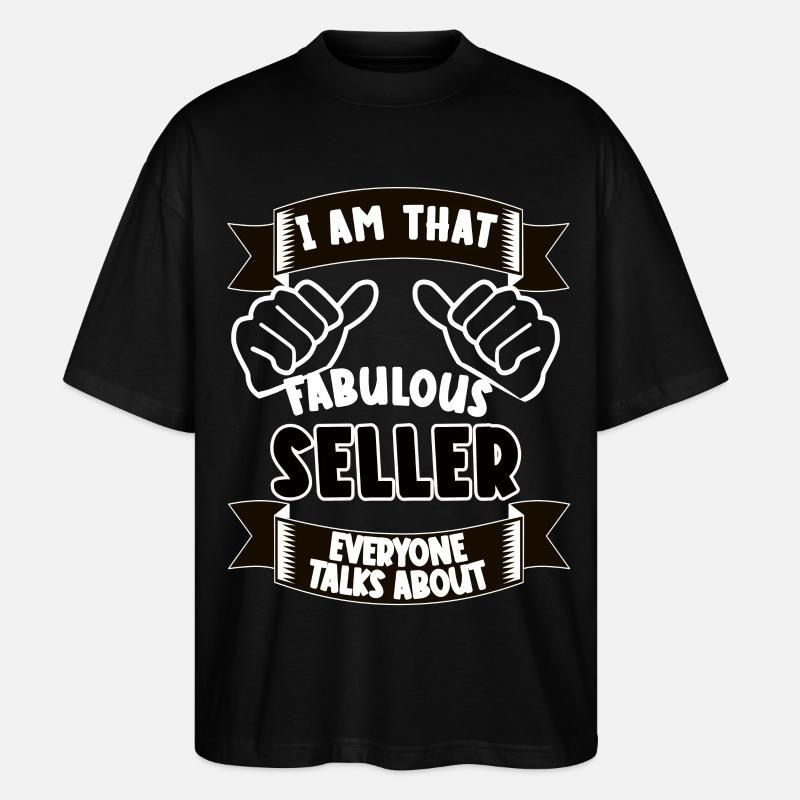 Verkäufer Lustiger Spruch Geschenkidee - Stanley/Stella Oversized Unisex Bio T-Shirt Blaster 2.0 - Schwarz