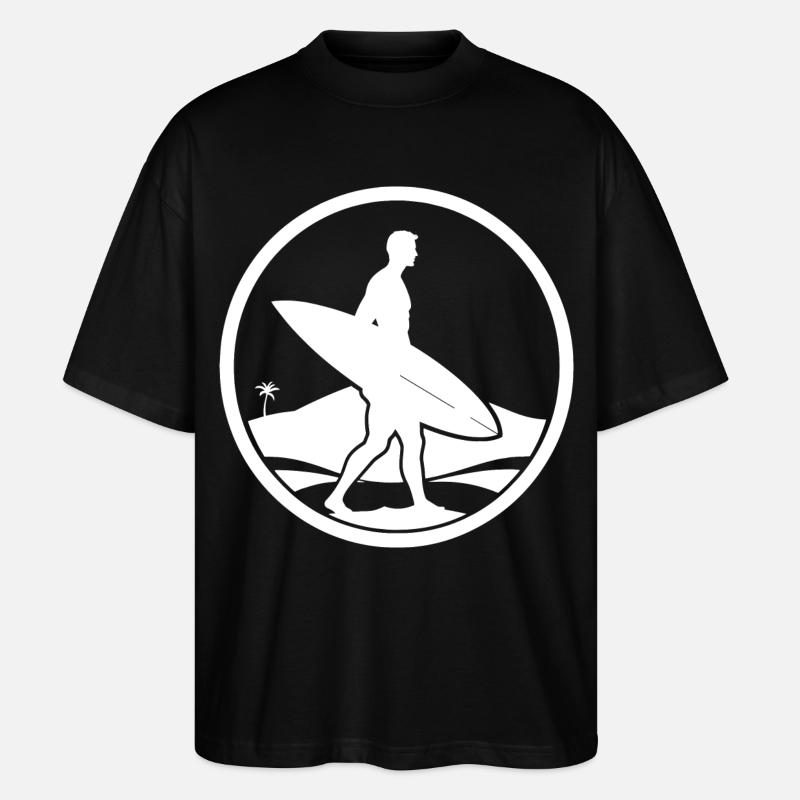 Surfer Logo - Stanley/Stella Oversized Unisex Bio T-Shirt Blaster 2.0 - Schwarz