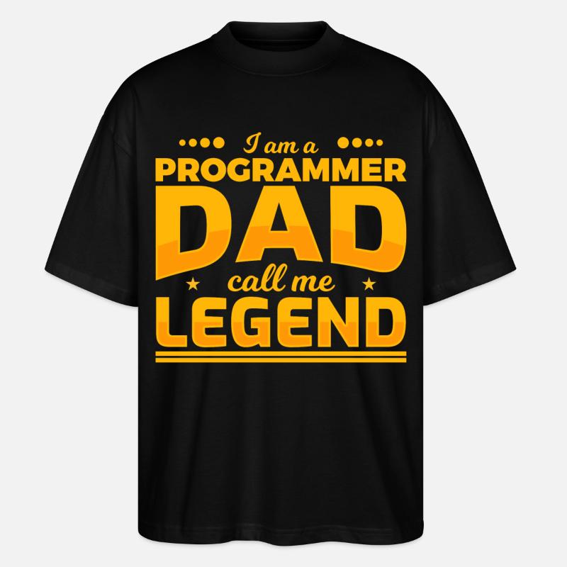 Programmierer Vater - Stanley/Stella Oversized Unisex Bio T-Shirt Blaster 2.0 - Schwarz