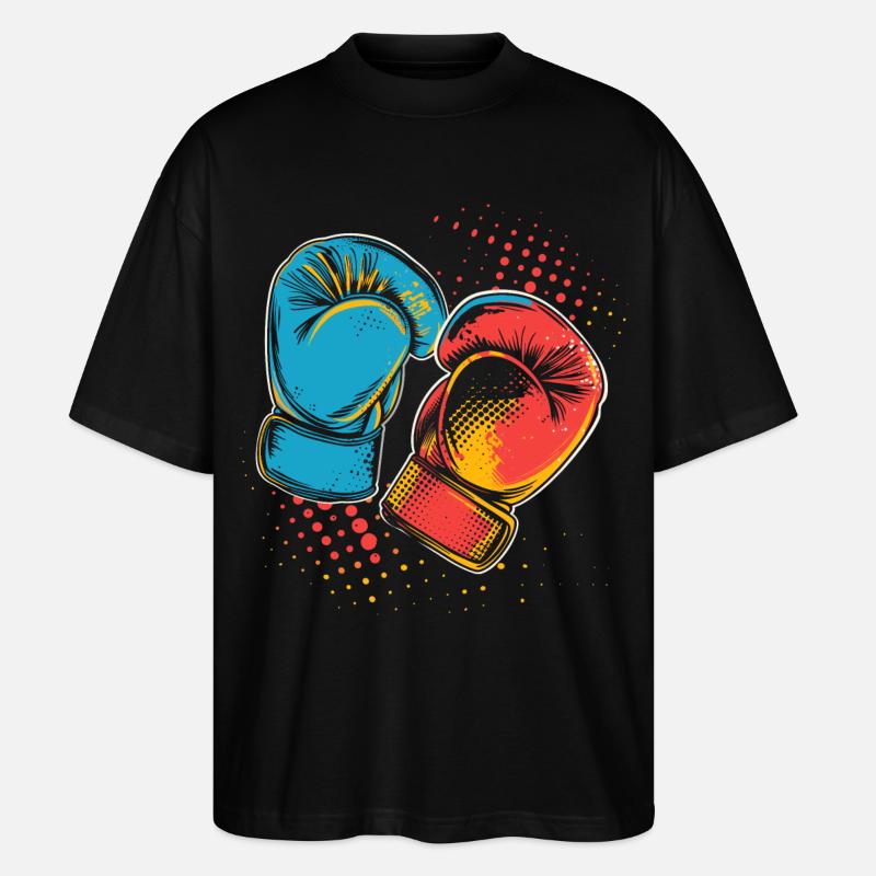 Boxhandschuhe Grafik - Stanley/Stella Oversized Unisex Bio T-Shirt Blaster 2.0 - Schwarz