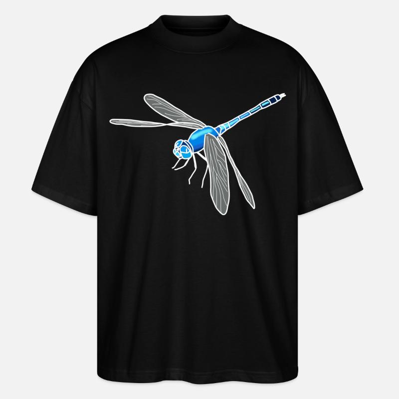 Libelle lineart - Stanley/Stella Oversized Unisex Bio T-Shirt Blaster 2.0 - Schwarz