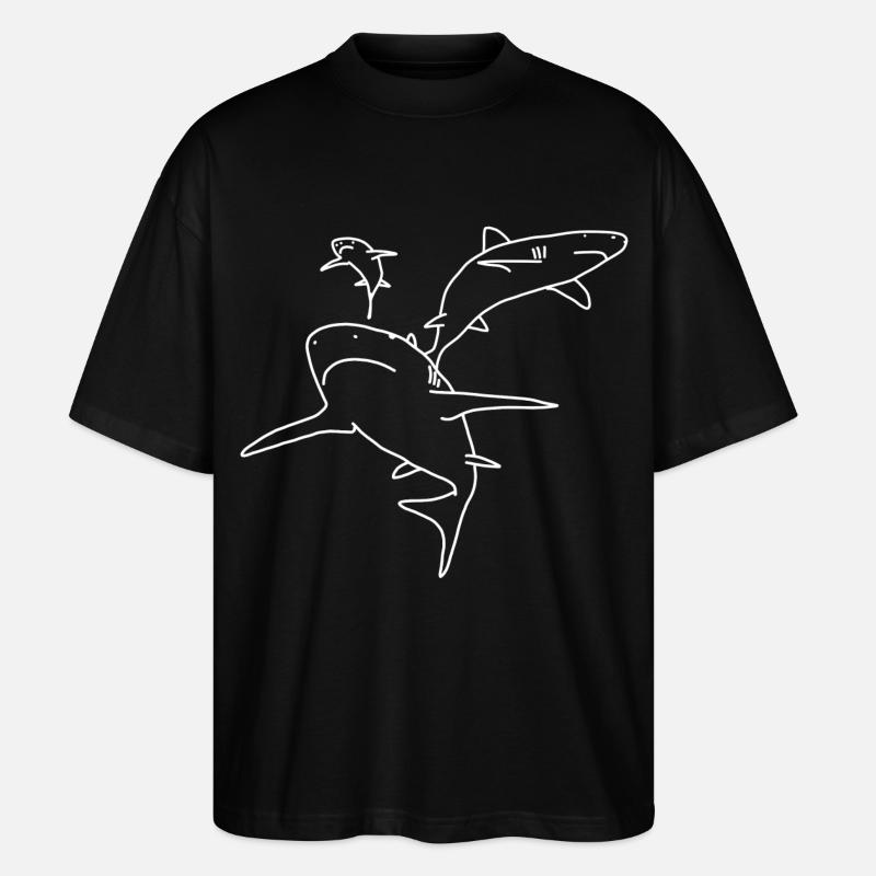 Haie - Stanley/Stella Oversized Unisex Bio T-Shirt Blaster 2.0 - Schwarz