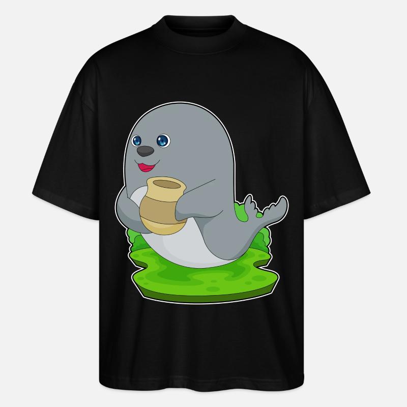Vase de sceau - T-shirt bio Blaster 2.0 coupe oversize Stanley/Stella Unisexe - noir