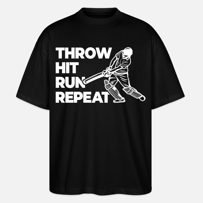 Throwing, hitting, repeating races - Stanley/Stella Oversized Unisex Organic T-shirt Blaster 2.0 - black
