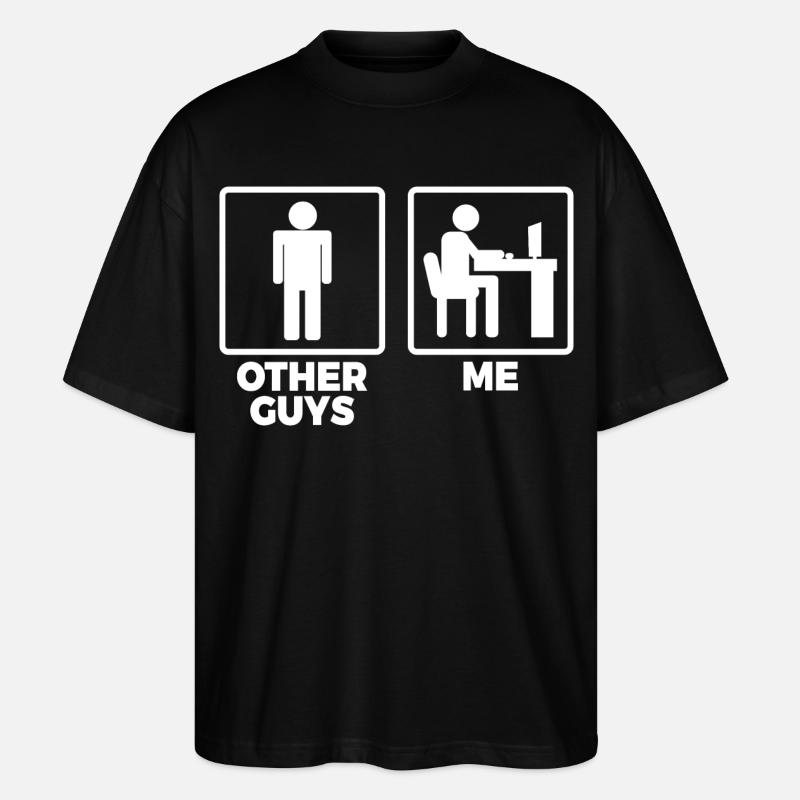 Software Engineer Stick Figures - Stanley/Stella Oversized Unisex Organic T-shirt Blaster 2.0 - black